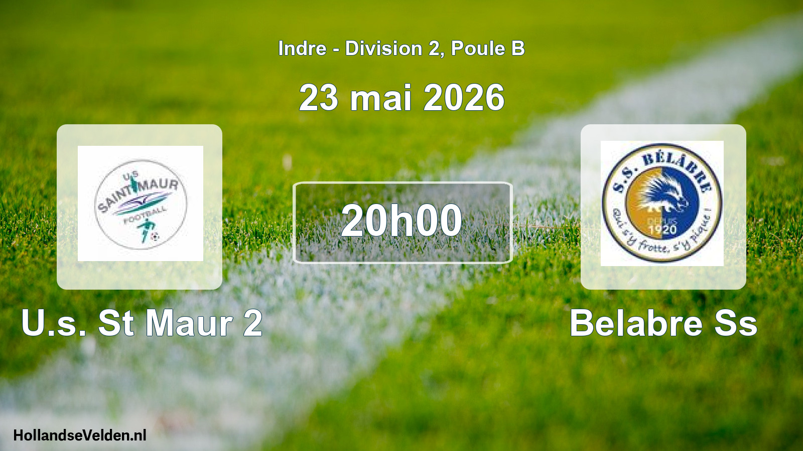 Geplande wedstrijd: U.s. St Maur 2 - Belabre Ss (23 mei 2026)