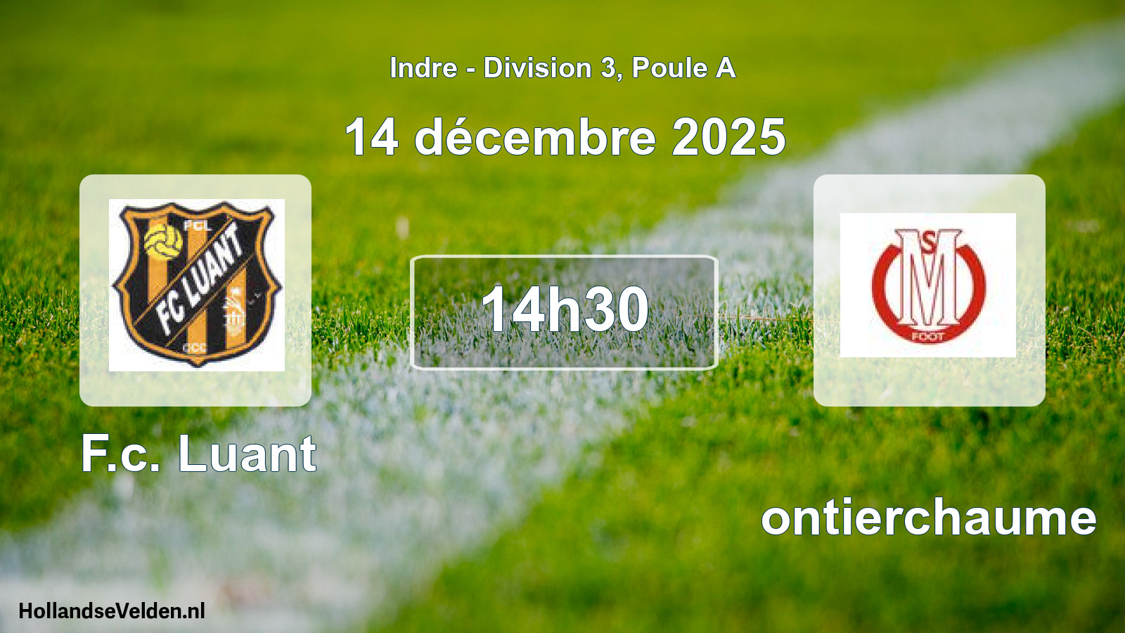 Geplande wedstrijd: F.c. Luant - Montierchaume (14 décembre 2025)