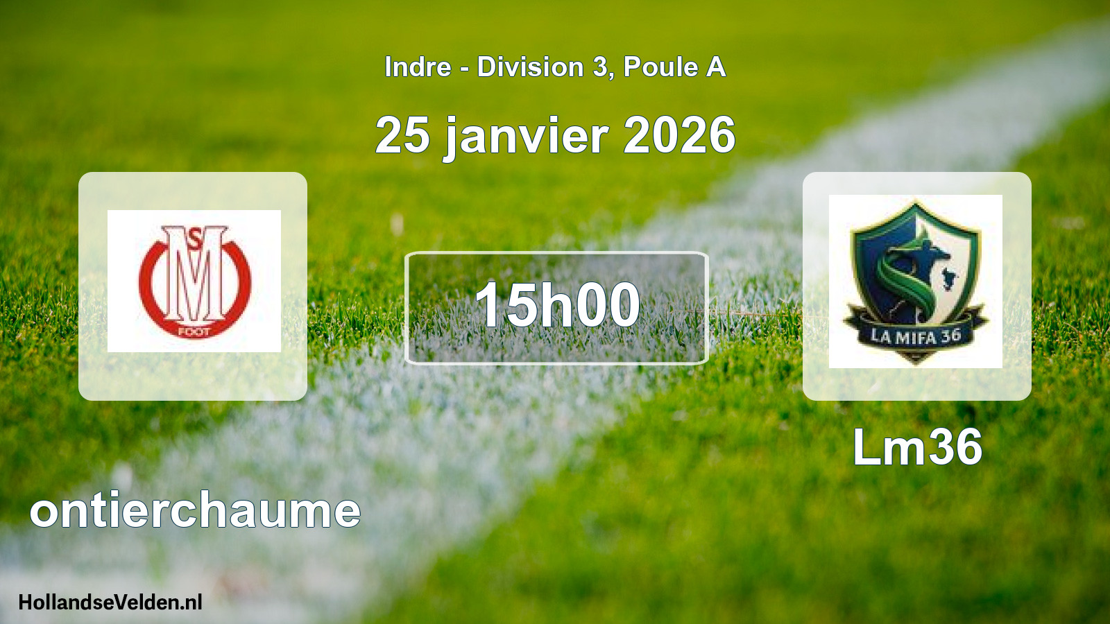 Scheduled Match: Montierchaume - Lm36 (25 January 2026)