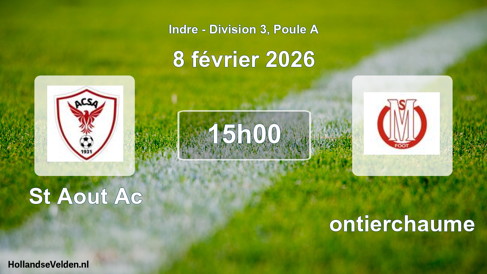Geplande wedstrijd: St Aout Ac - Montierchaume (8 février 2026)