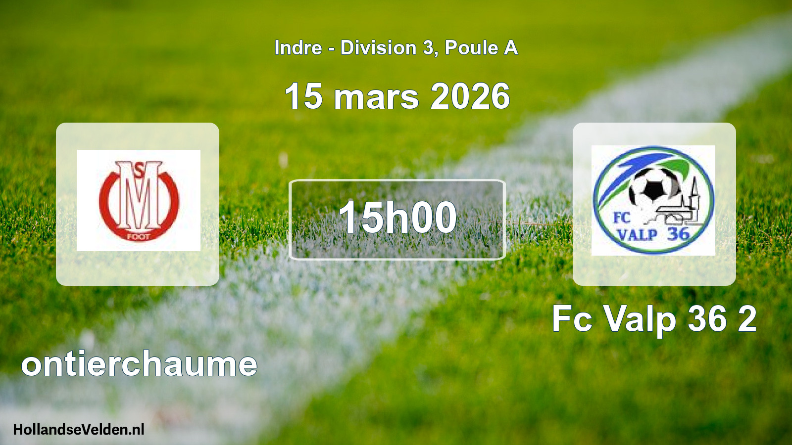 Scheduled Match: Montierchaume - Fc Valp 36 2 (15 March 2026)