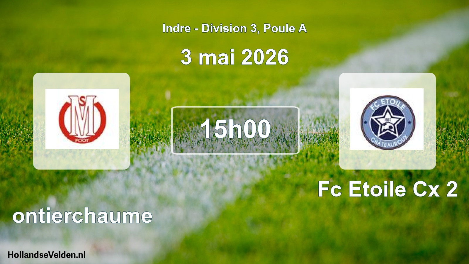 Scheduled Match: Montierchaume - Fc Etoile Cx 2 (3 May 2026)