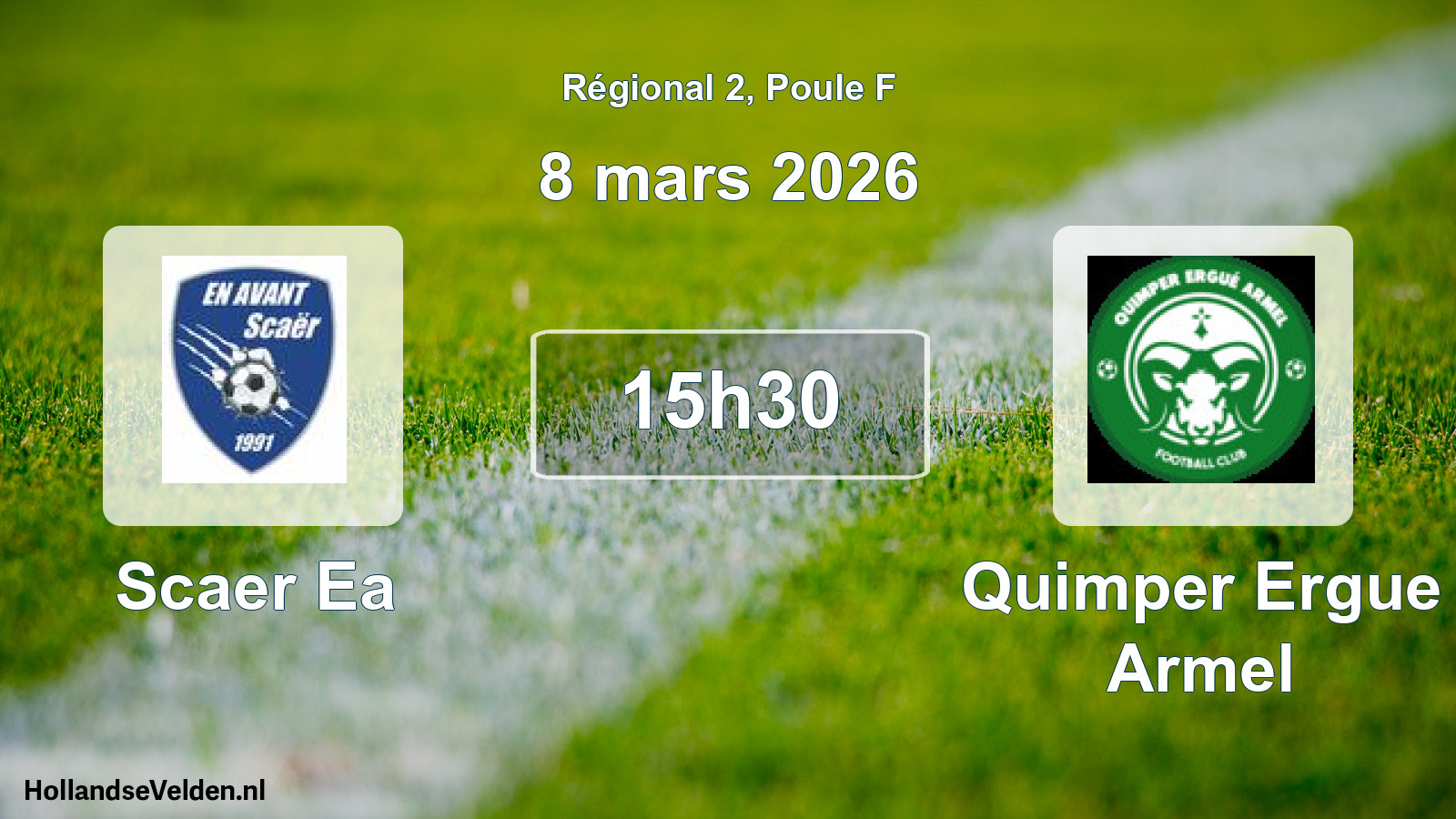 Geplande wedstrijd: Scaer Ea - Quimper Ergue Armel (8 mars 2026)
