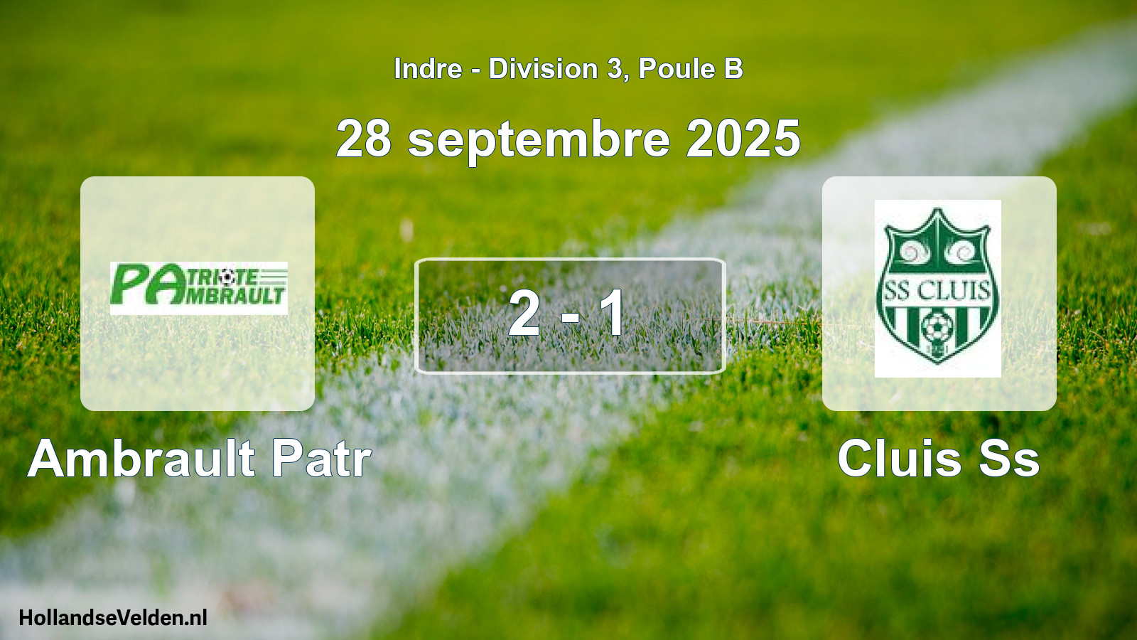 Total number of matches played: Ambrault Patr - Cluis Ss 2 - 1 (28 September 2025)