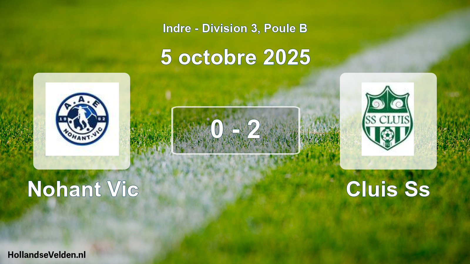 Gespeelde wedstrijd: Nohant Vic - Cluis Ss 0 - 2 (5 octobre 2025)
