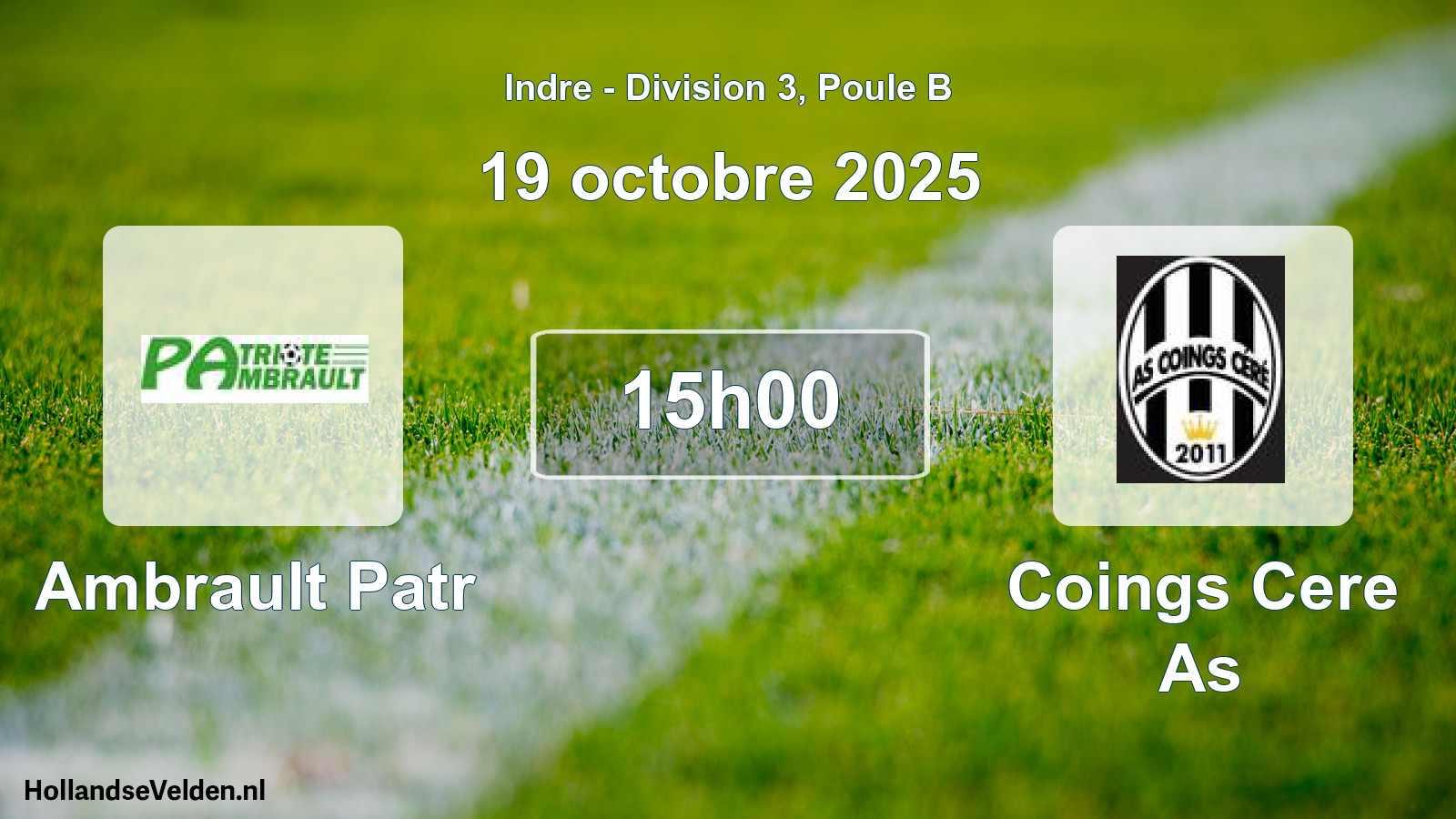 Scheduled Match: Ambrault Patr - Coings Cere As (19 October 2025)