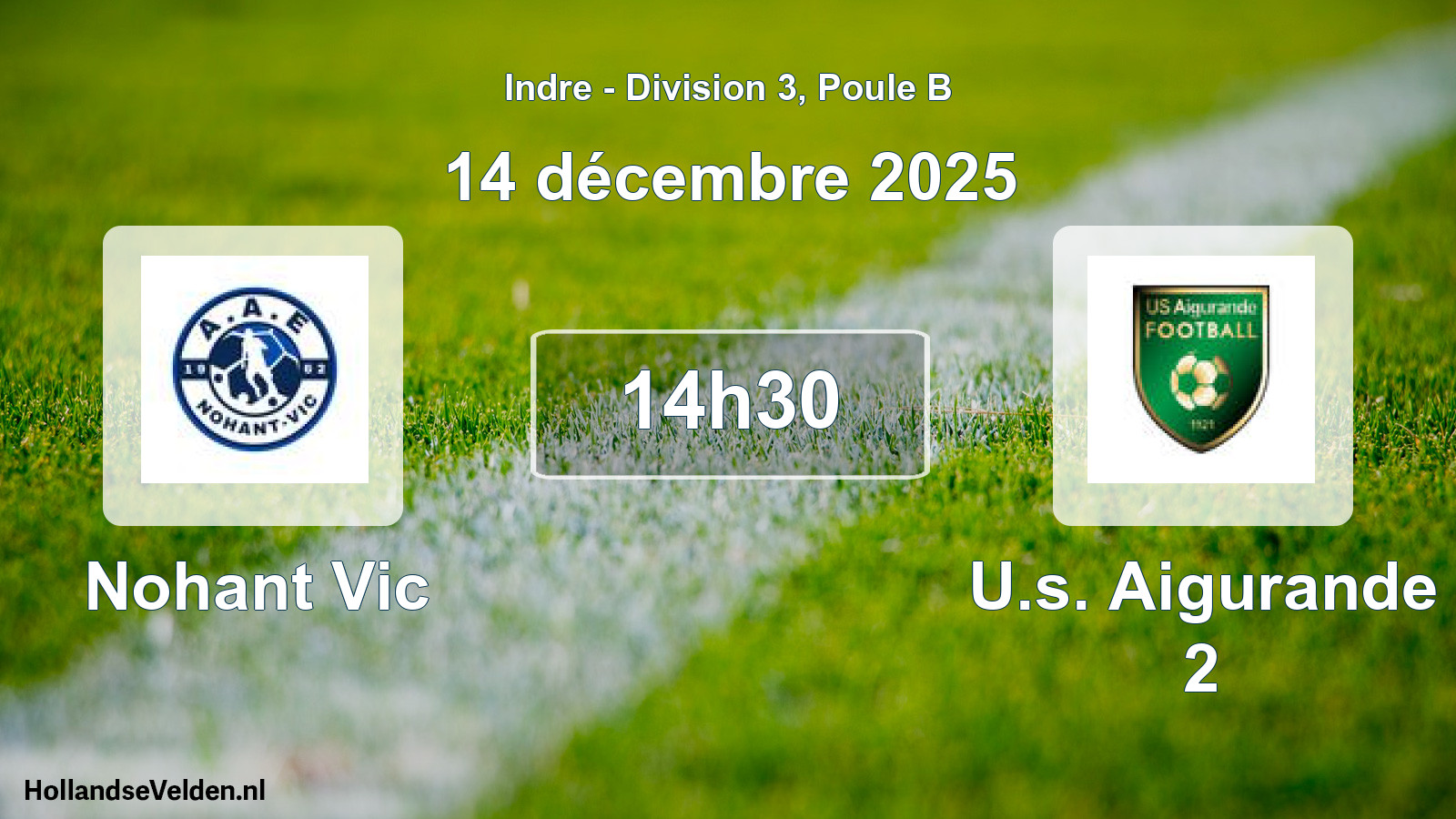 Geplande wedstrijd: Nohant Vic - U.s. Aigurande 2 (14 décembre 2025)