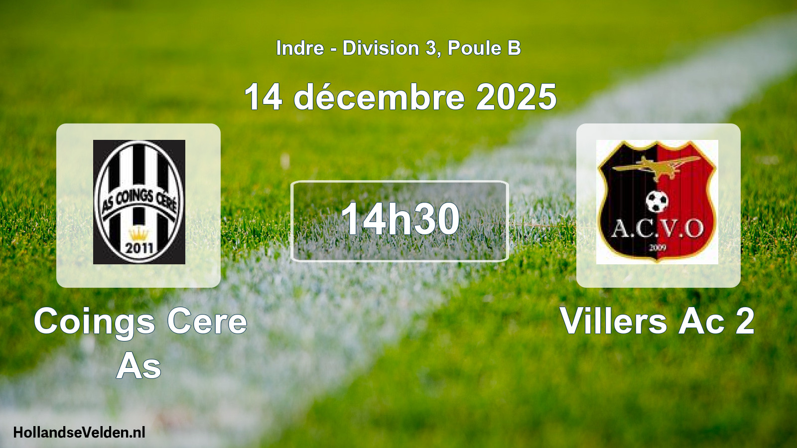 Scheduled Match: Coings Cere As - Villers Ac 2 (14 December 2025)