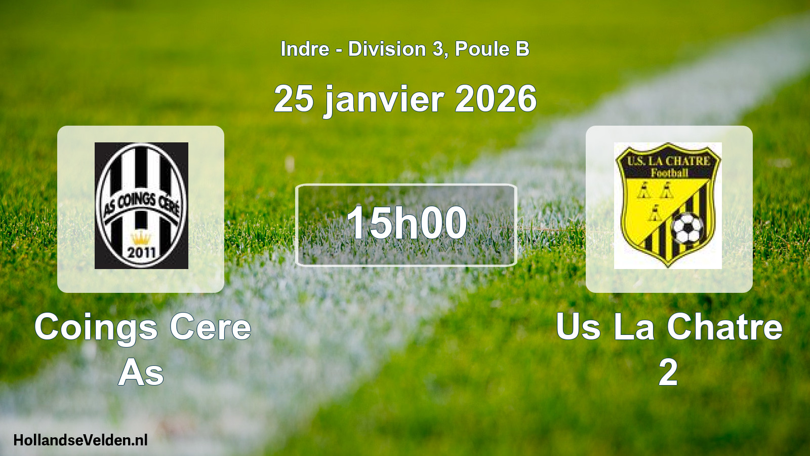 Scheduled Match: Coings Cere As - Us La Chatre 2 (25 January 2026)