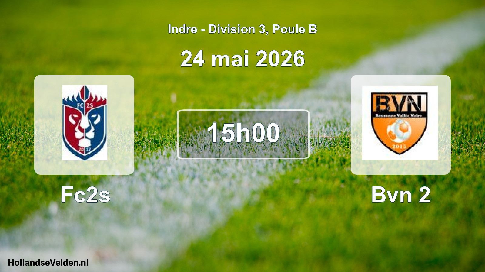 Geplande wedstrijd: Fc2s - Bvn 2 (24 mei 2026)