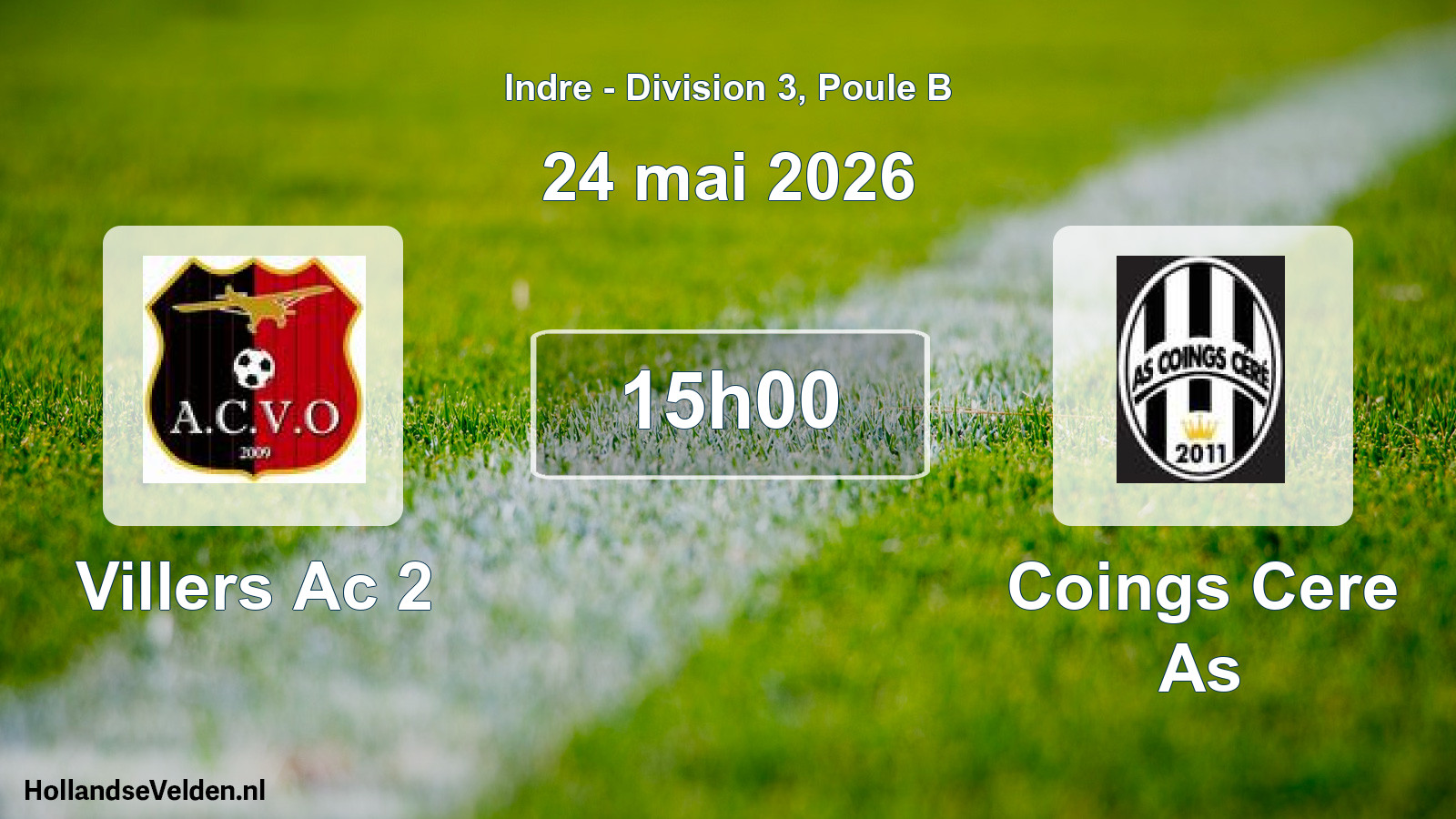 Scheduled Match: Villers Ac 2 - Coings Cere As (24 May 2026)