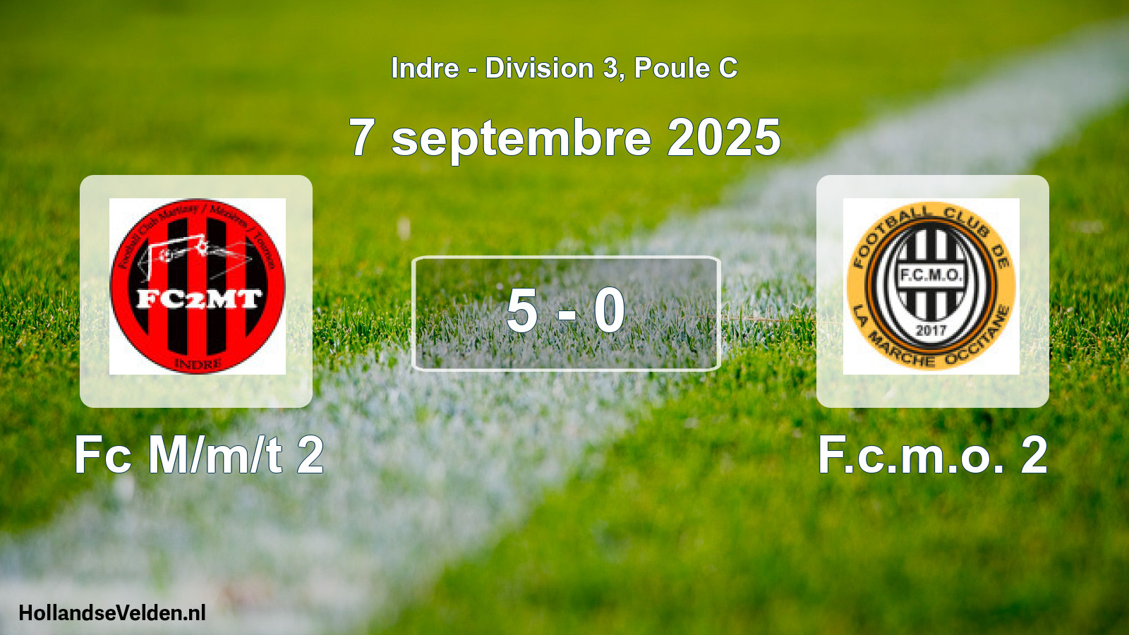 Total number of matches played: Fc M/m/t 2 - F.c.m.o. 2 5 - 0 (7 September 2025)