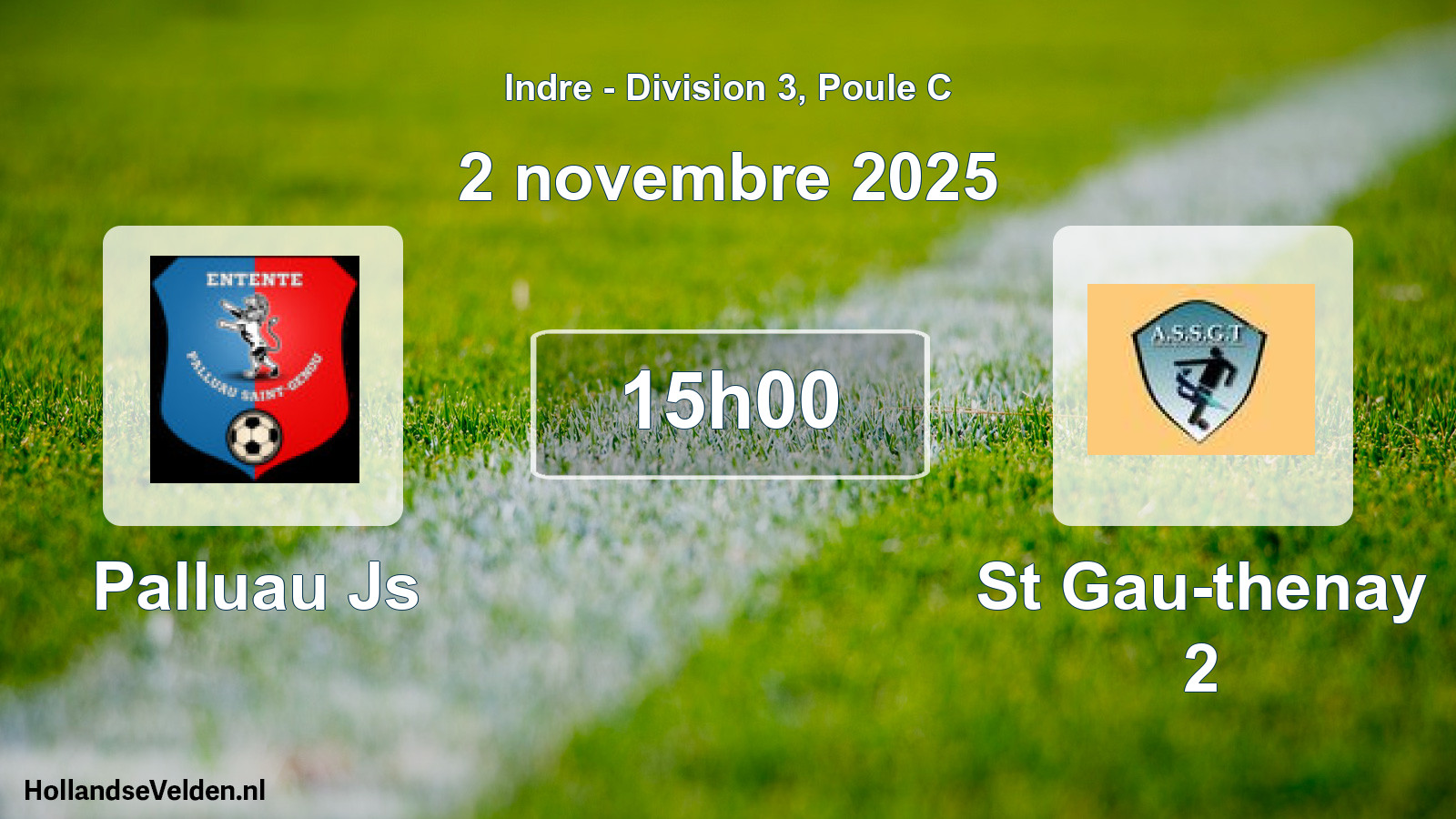 Geplande wedstrijd: Palluau Js - St Gau-thenay 2 (2 november 2025)
