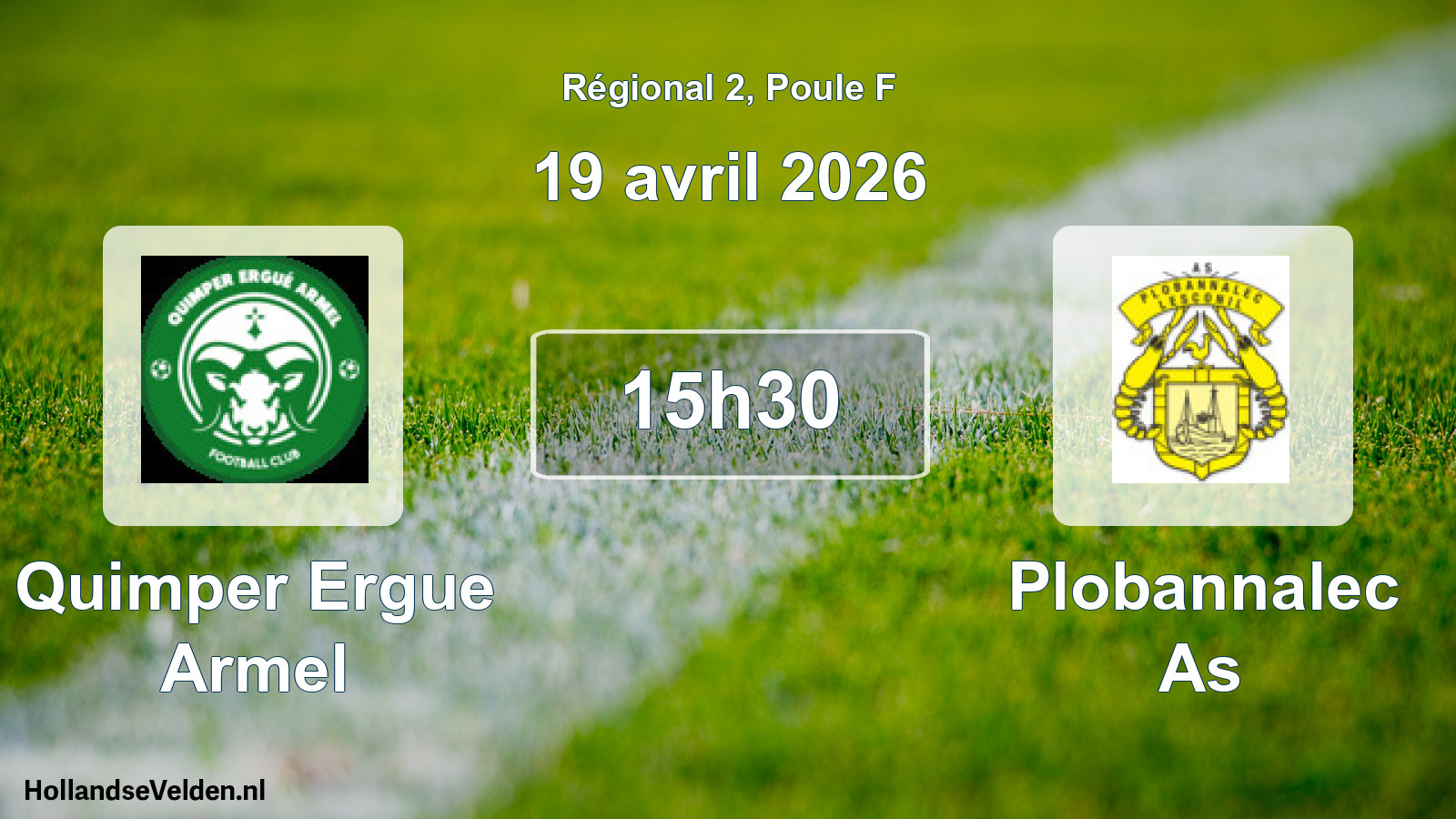 Geplande wedstrijd: Quimper Ergue Armel - Plobannalec As (19 avril 2026)