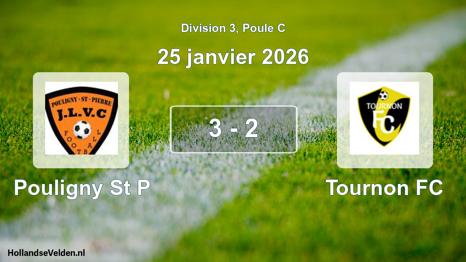 Total number of matches played: Pouligny St P - Tournon FC 3 - 2 (25 January 2026)