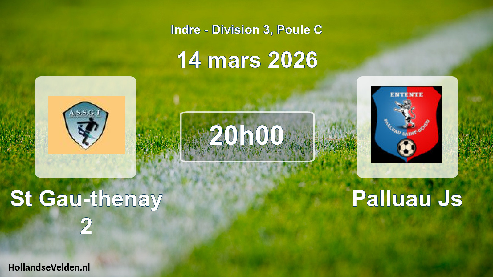 Geplande wedstrijd: St Gau-thenay 2 - Palluau Js (14 mars 2026)