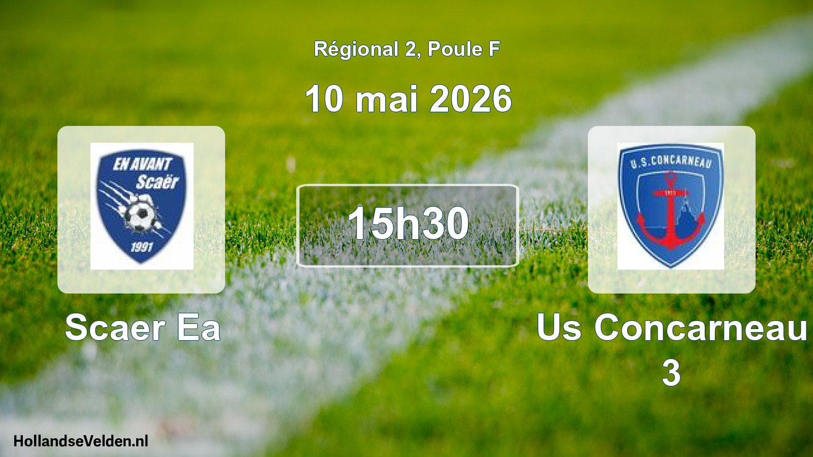 Geplande wedstrijd: Scaer Ea - Us Concarneau 3 (10 mai 2026)