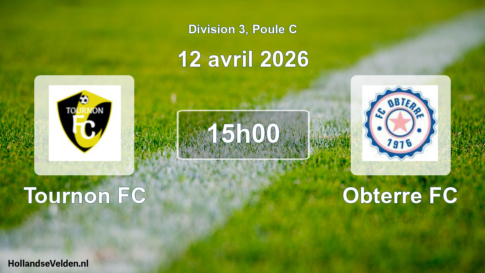 Scheduled Match: Tournon FC - Obterre FC (12 April 2026)