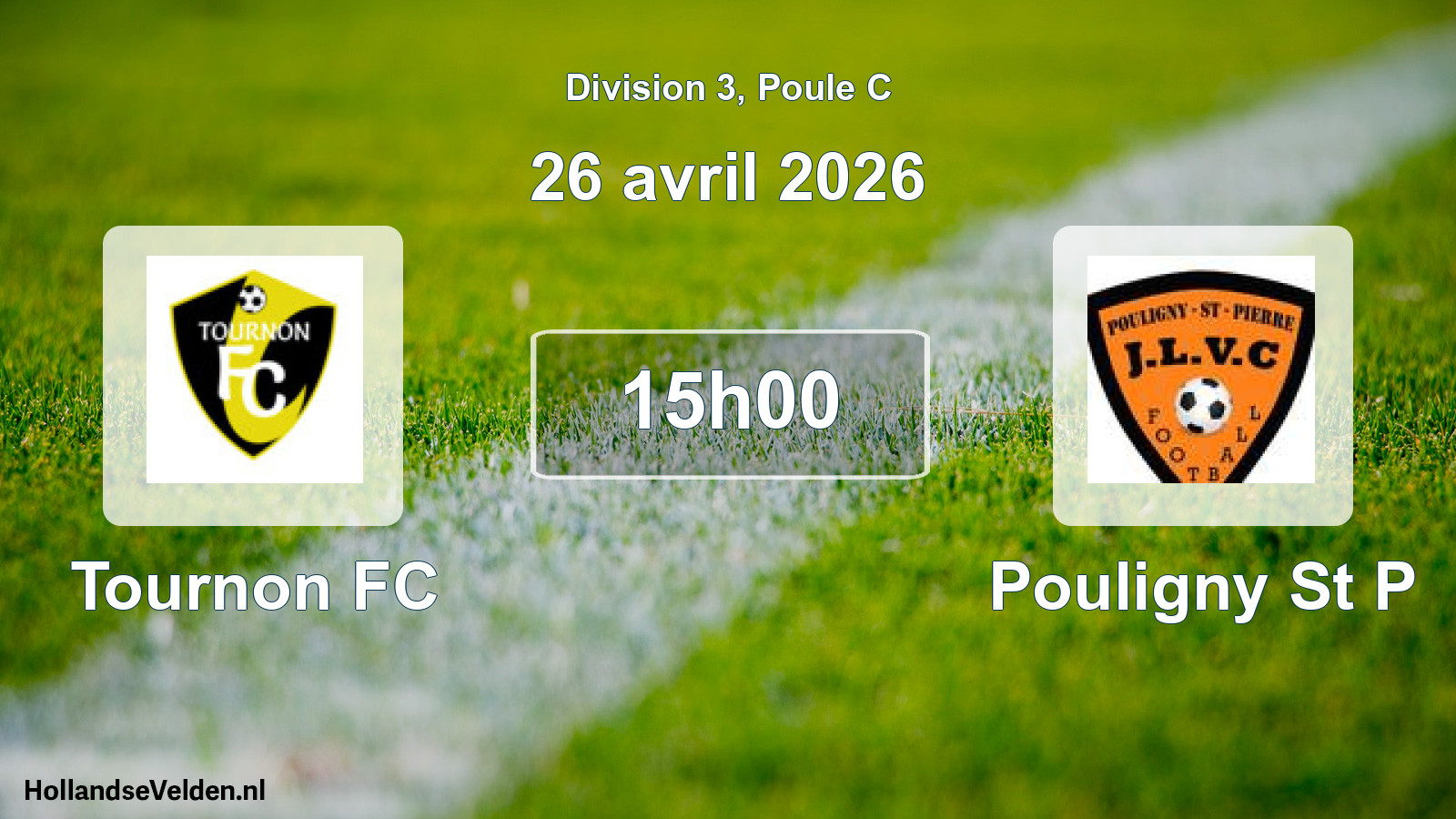 Scheduled Match: Tournon FC - Pouligny St P (26 April 2026)