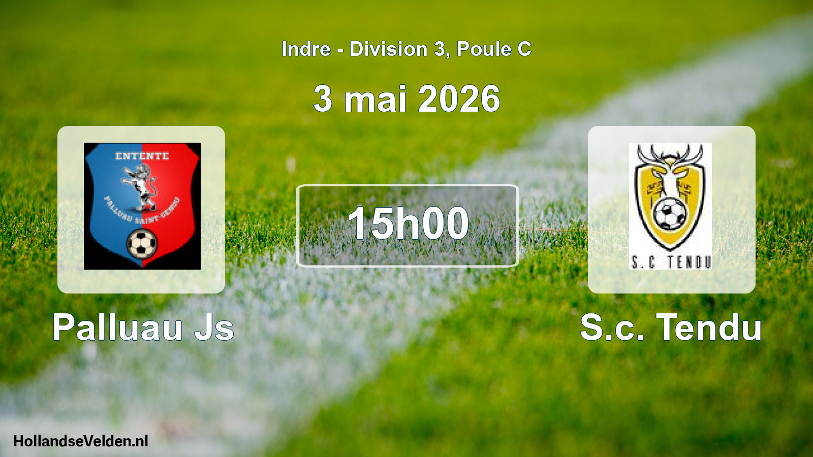 Geplande wedstrijd: Palluau Js - S.c. Tendu (3 mei 2026)