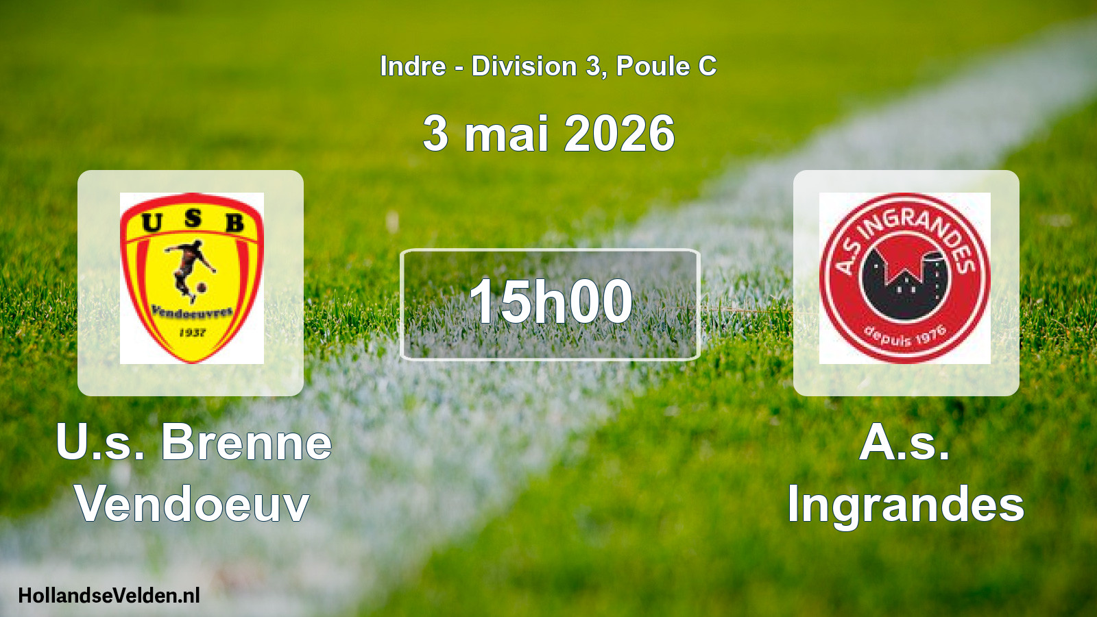 Scheduled Match: U.s. Brenne Vendoeuv - A.s. Ingrandes (3 May 2026)