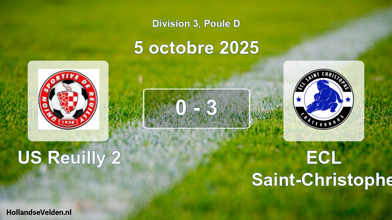 Gespeelde wedstrijd: US Reuilly 2 - ECL Saint-Christophe 0 - 3 (5 oktober 2025)