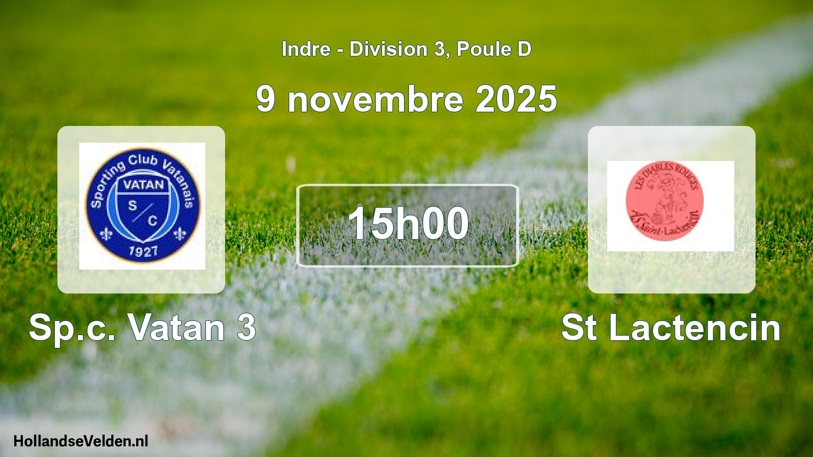 Geplande wedstrijd: Sp.c. Vatan 3 - St Lactencin (9 november 2025)