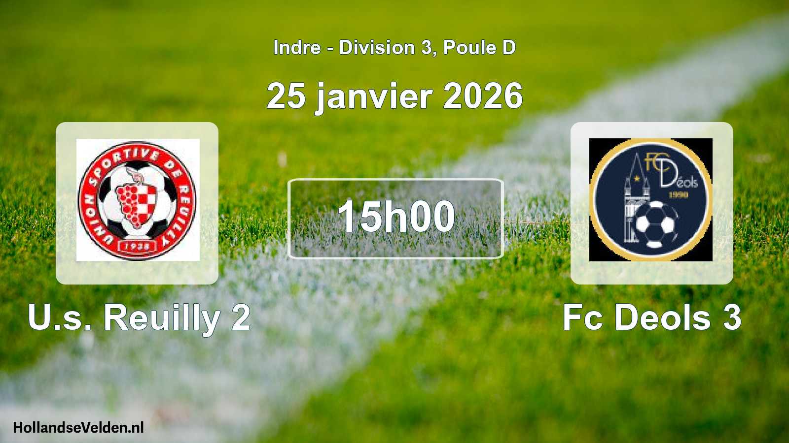 Scheduled Match: U.s. Reuilly 2 - Fc Deols 3 (25 January 2026)