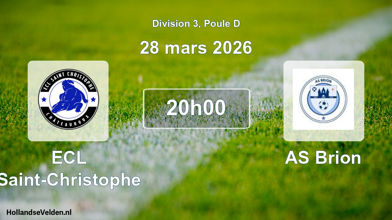 Geplande wedstrijd: ECL Saint-Christophe - AS Brion (28 maart 2026)