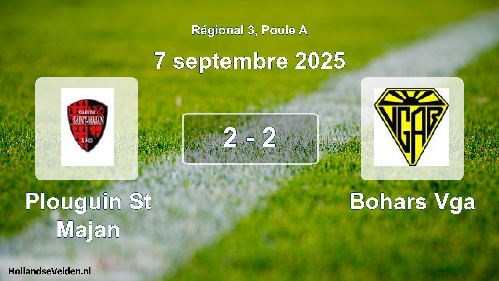 Gespeelde wedstrijd: Plouguin St Majan - Bohars Vga 2 - 2 (7 september 2025)