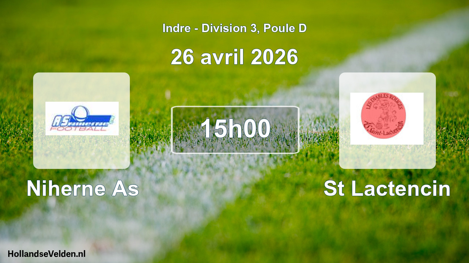 Scheduled Match: Niherne As - St Lactencin (26 April 2026)