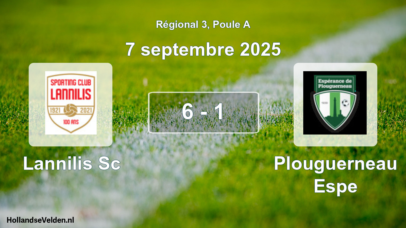 Total number of matches played: Lannilis Sc - Plouguerneau Espe 6 - 1 (7 September 2025)