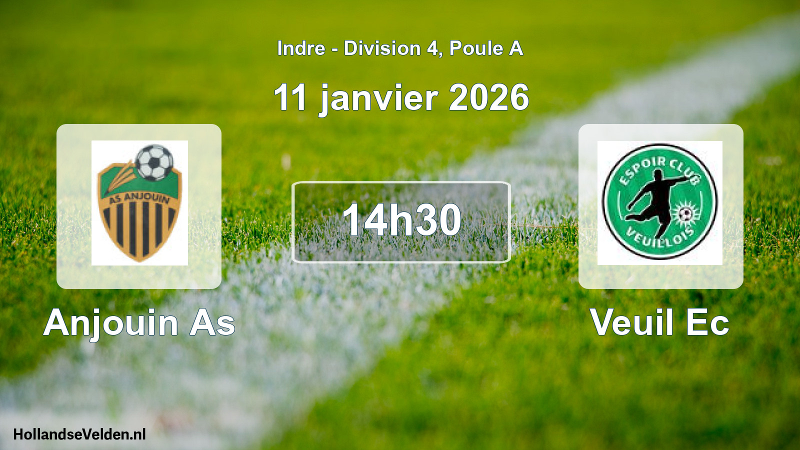 Scheduled Match: Anjouin As - Veuil Ec (11 January 2026)