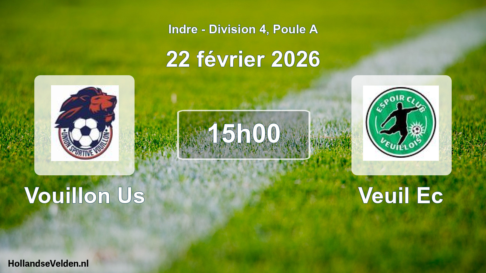 Geplande wedstrijd: Vouillon Us - Veuil Ec (22 février 2026)