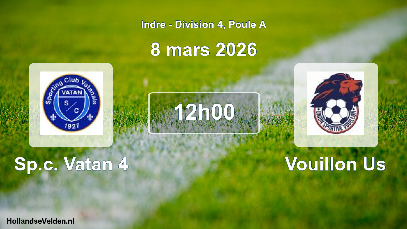 Geplande wedstrijd: Sp.c. Vatan 4 - Vouillon Us (8 mars 2026)