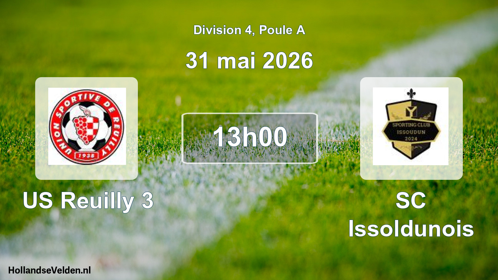 Match programmé: US Reuilly 3 - SC Issoldunois (31 mai 2026)