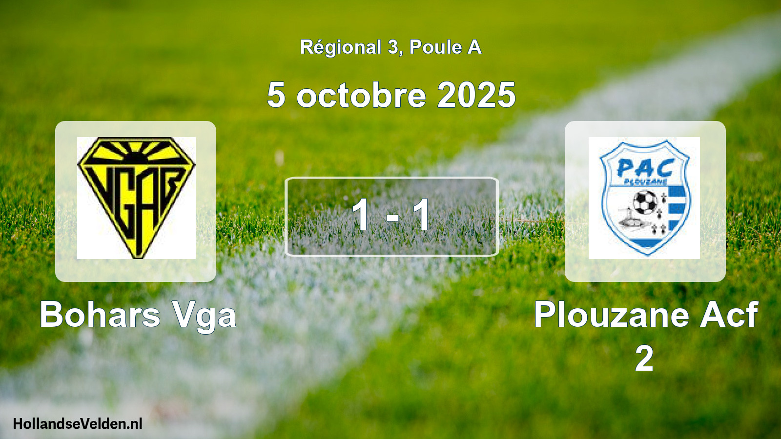 Total number of matches played: Bohars Vga - Plouzane Acf 2 1 - 1 (5 October 2025)