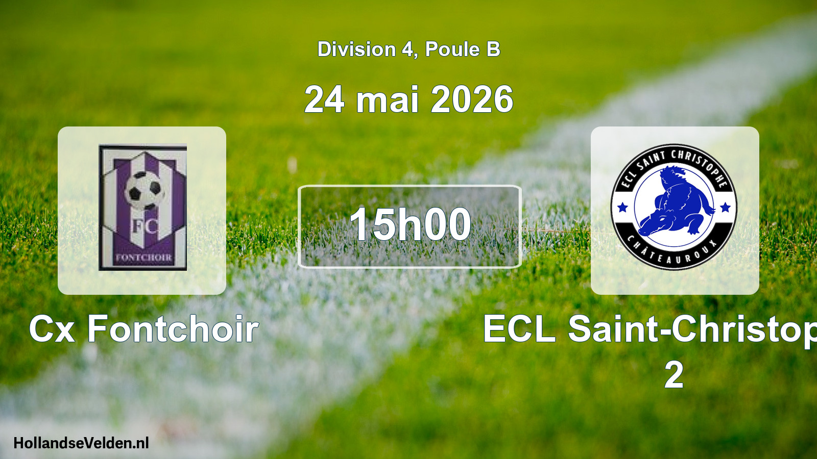 Scheduled Match: Cx Fontchoir - ECL Saint-Christophe 2 (24 May 2026)