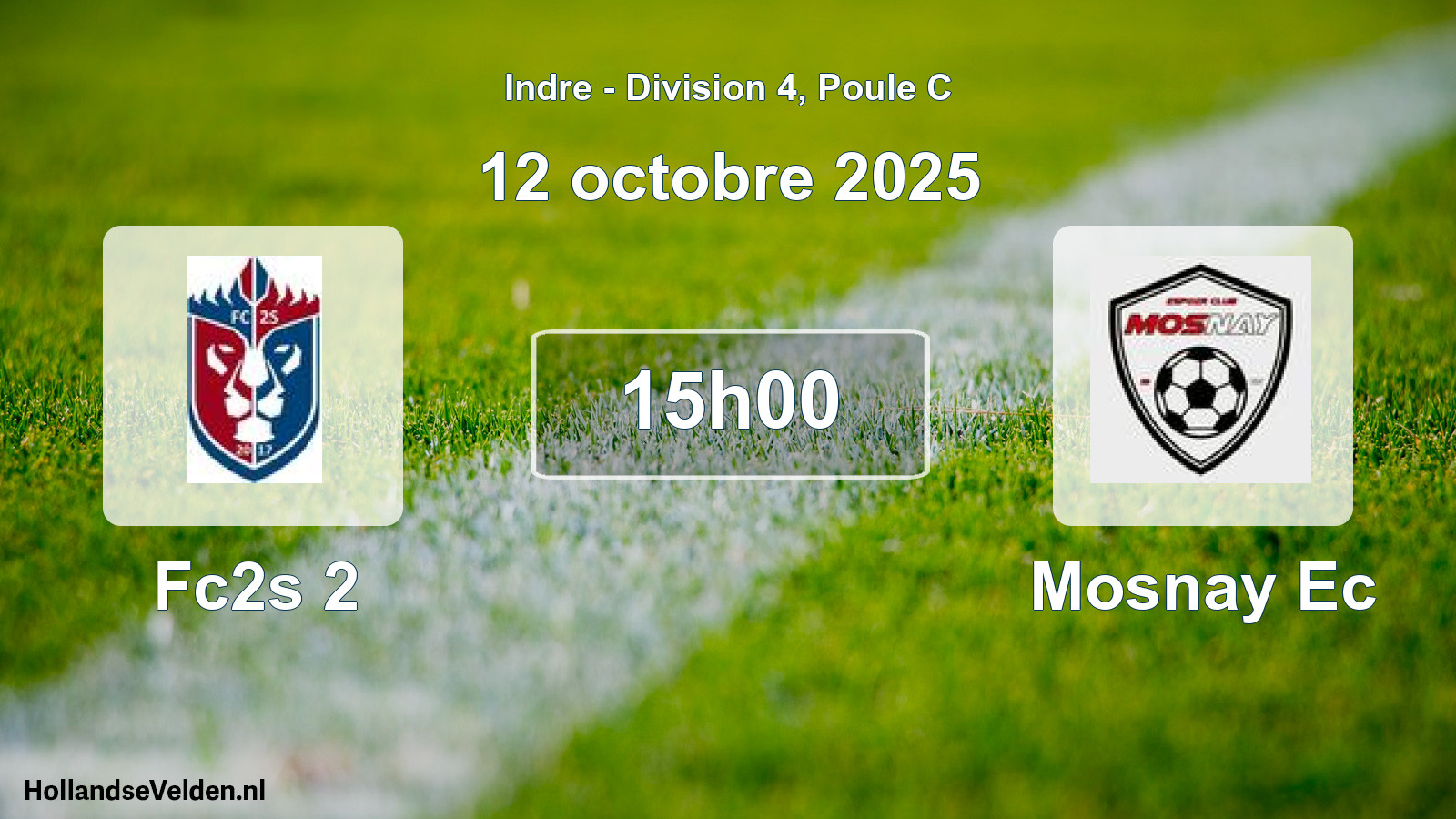 Scheduled Match: Fc2s 2 - Mosnay Ec (12 October 2025)