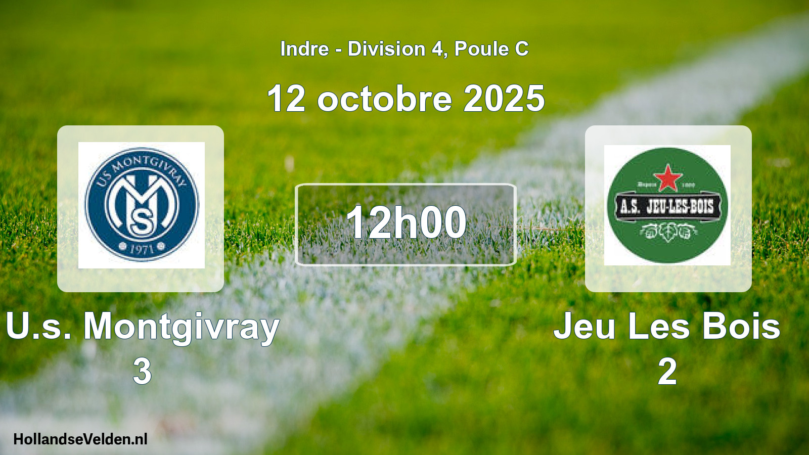 Scheduled Match: U.s. Montgivray 3 - Jeu Les Bois 2 (12 October 2025)