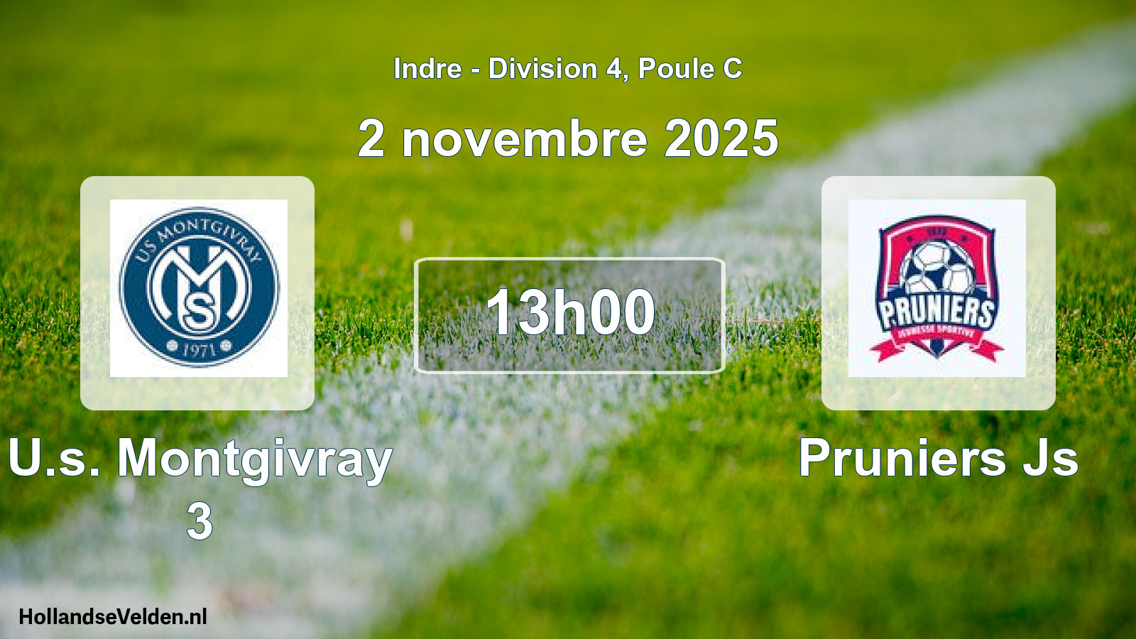 Scheduled Match: U.s. Montgivray 3 - Pruniers Js (2 November 2025)