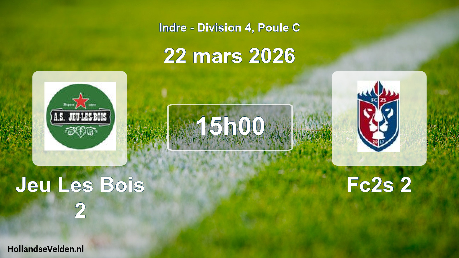 Scheduled Match: Jeu Les Bois 2 - Fc2s 2 (22 March 2026)