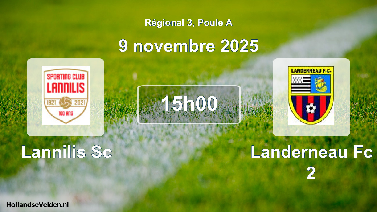 Geplande wedstrijd: Lannilis Sc - Landerneau Fc 2 (9 novembre 2025)
