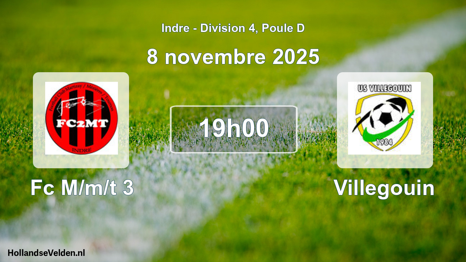 Geplande wedstrijd: Fc M/m/t 3 - Villegouin (8 novembre 2025)
