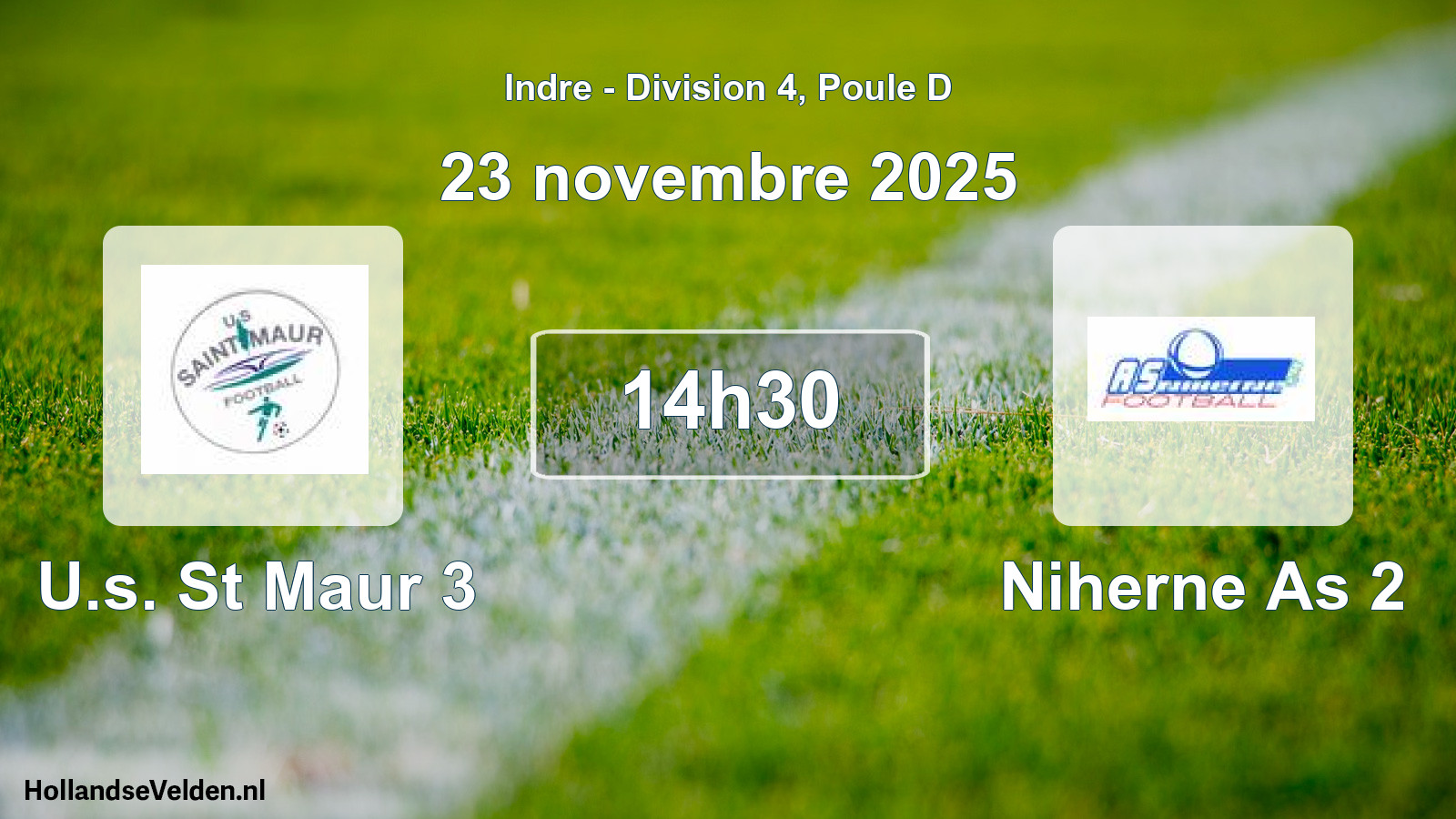 Geplande wedstrijd: U.s. St Maur 3 - Niherne As 2 (23 november 2025)