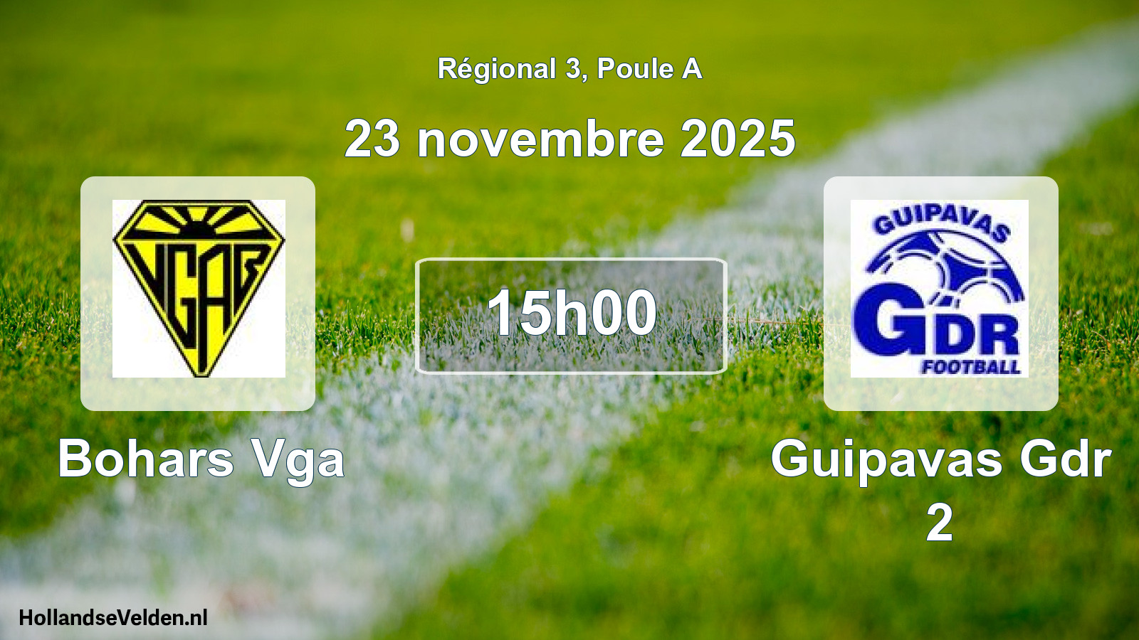 Scheduled Match: Bohars Vga - Guipavas Gdr 2 (23 November 2025)