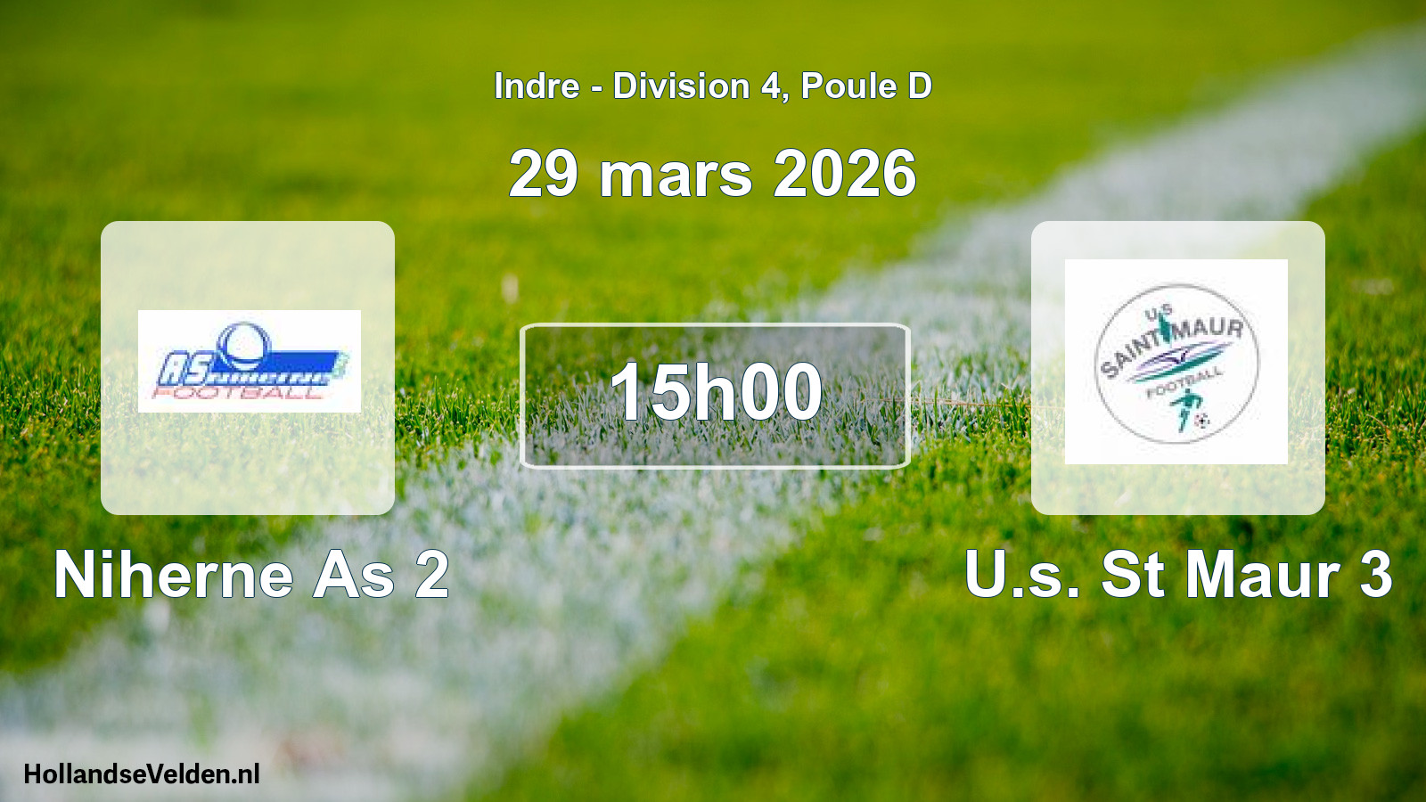 Scheduled Match: Niherne As 2 - U.s. St Maur 3 (29 March 2026)