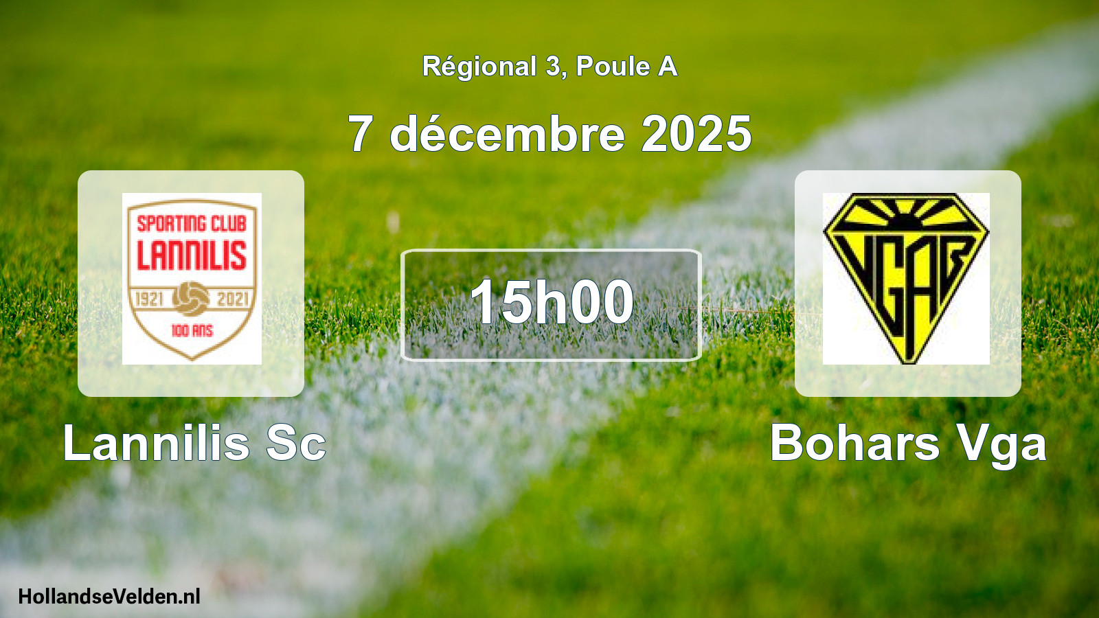 Geplande wedstrijd: Lannilis Sc - Bohars Vga (7 décembre 2025)