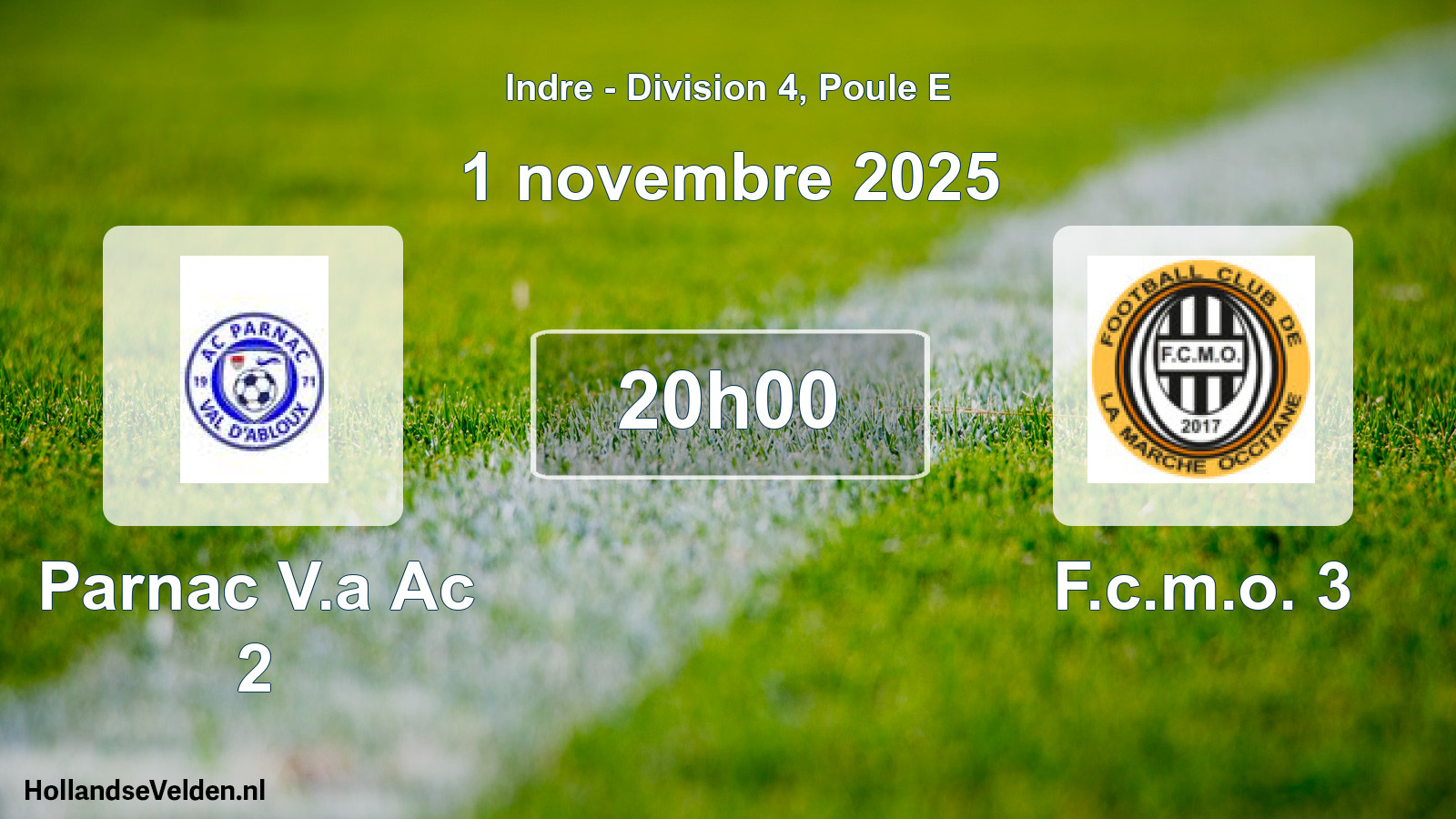 Scheduled Match: Parnac V.a Ac 2 - F.c.m.o. 3 (1 November 2025)