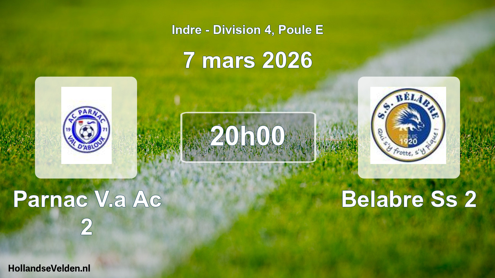 Geplande wedstrijd: Parnac V.a Ac 2 - Belabre Ss 2 (7 mars 2026)